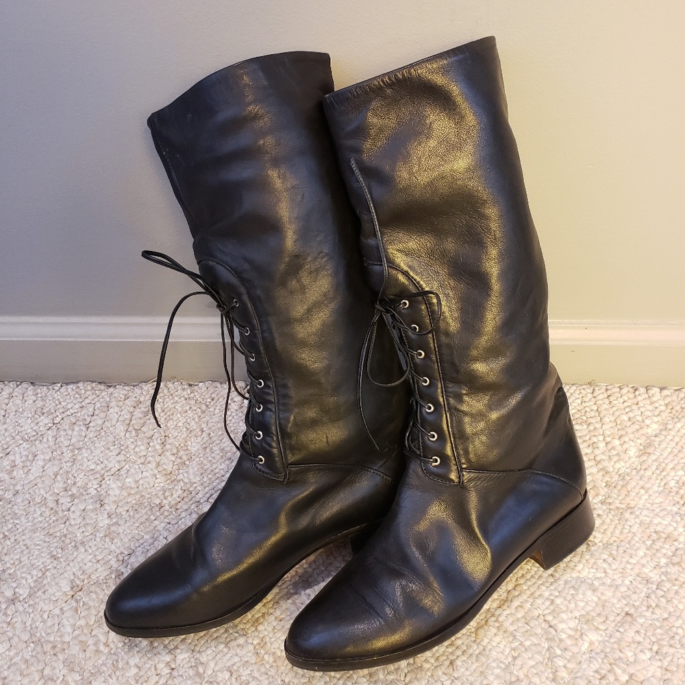 Stunning Italian Leather Black Boots